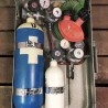Kit de respiración. Inhalador de oxígeno de emergencia portátil. Año 1961