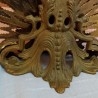 Chimenea. Preciosa forma de abanico de este chispero en Bronce. Años 50. Salvachispas.